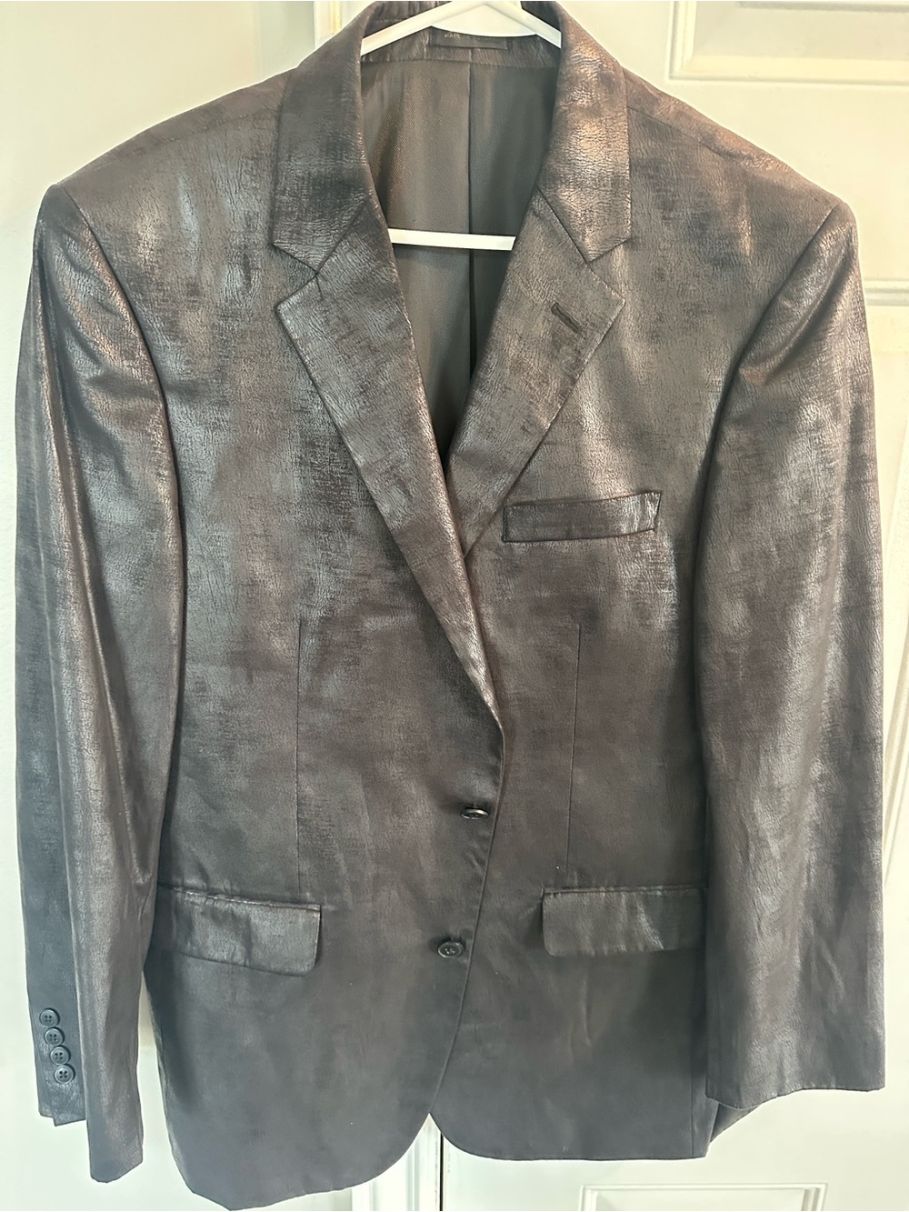 Andrew Fezza Men's Shiny Black Sport Coat